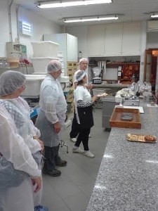 Learning about chocolate making