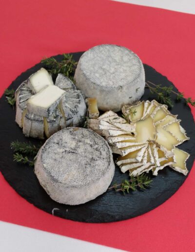 Cheeses on Plate in France